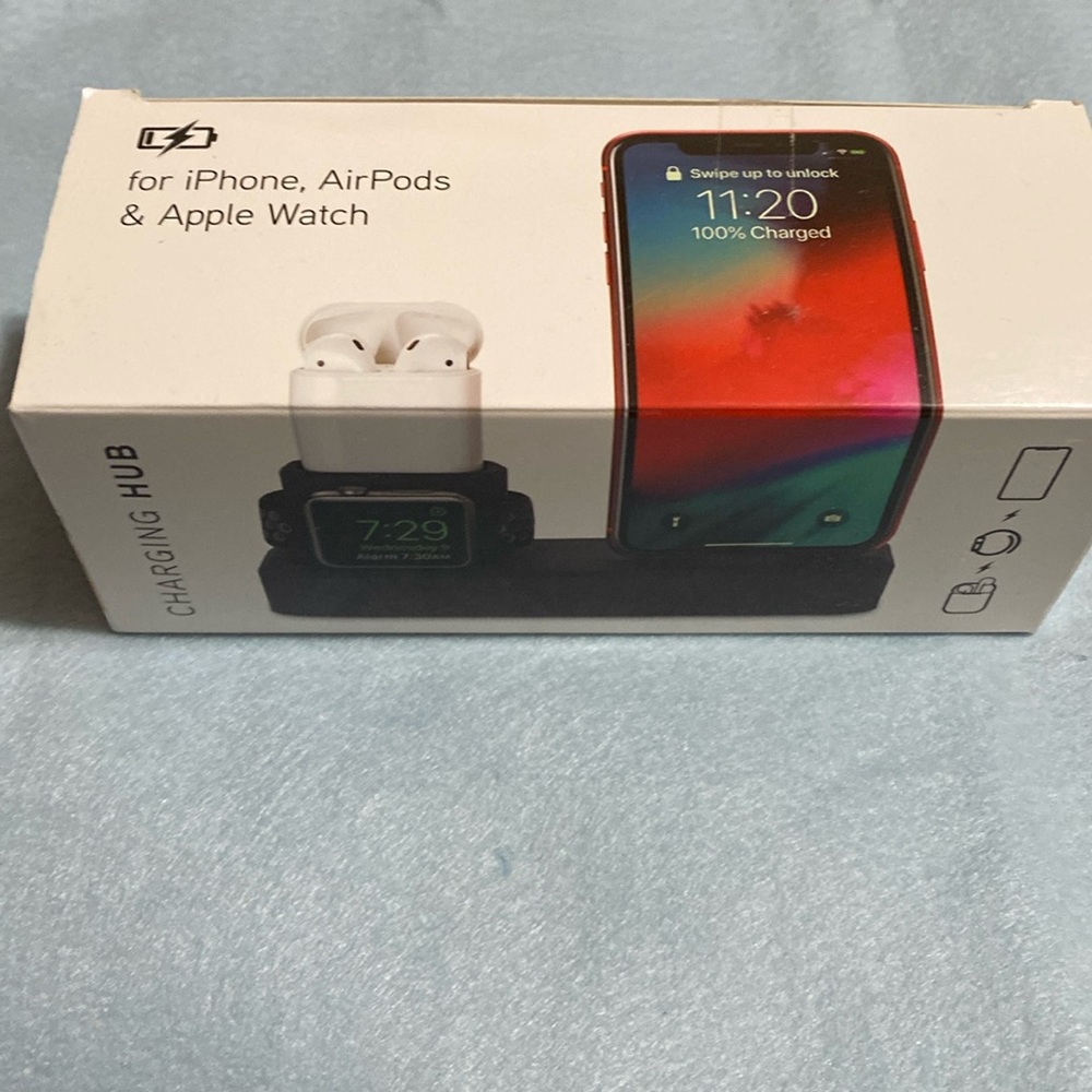 Brand new charging hub for iPhone, AirPods and Apple Watch.